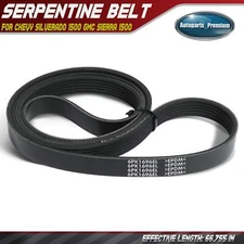 66.755" Serpentine Belt for Chevy Silverado 1500 Tahoe GMC Sierra 1500 Cadillac