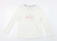Love warm cosy Womens White Polyester Blend Cami Pyjama Top Size M