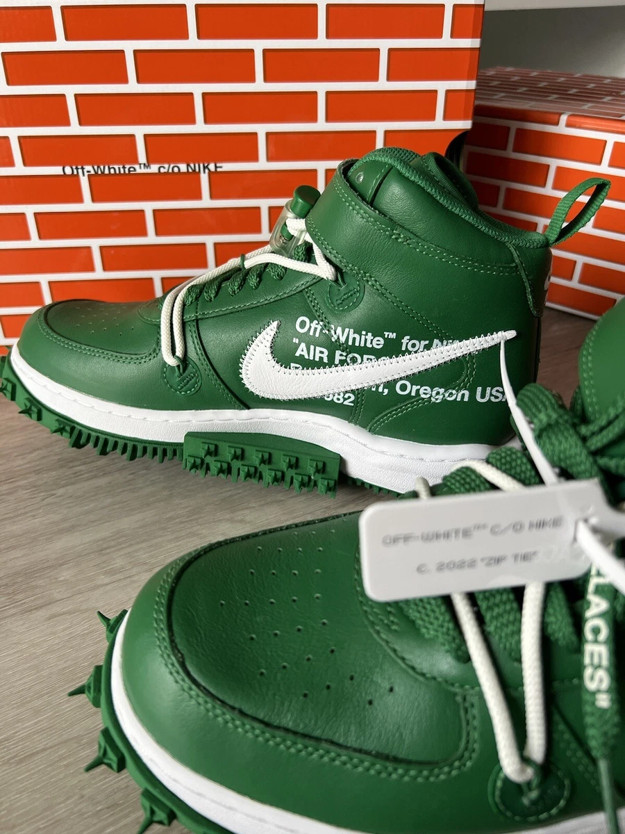 Nike Air Force 1 Mid SP Leather x Off-White Pine Green 8.5