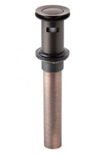 Signature Hardware EXTENDED PRESS POPUP BATHROOM DRAIN Overflow Rubed Bronze GC3