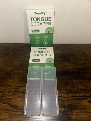 Zapettry Tongue Scrappers Lot Of 2 Packs- 2 In Each Pack. Brand New