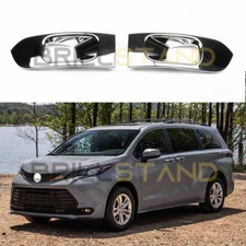 For Toyota Sienna 2022-2024 Chrome Front Bumper Fog Light Cover Trim Accessories
