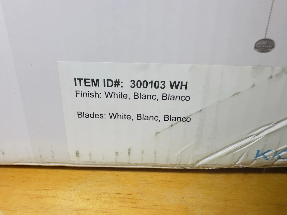 New Kichler 300103WH Canfield 30 inch Sweep Ceiling Fan in White Finish 3 Speeds - Image 2 of 4