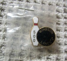 Bowling 500 Pin, White Pin Black Ball For Windsor Lanes