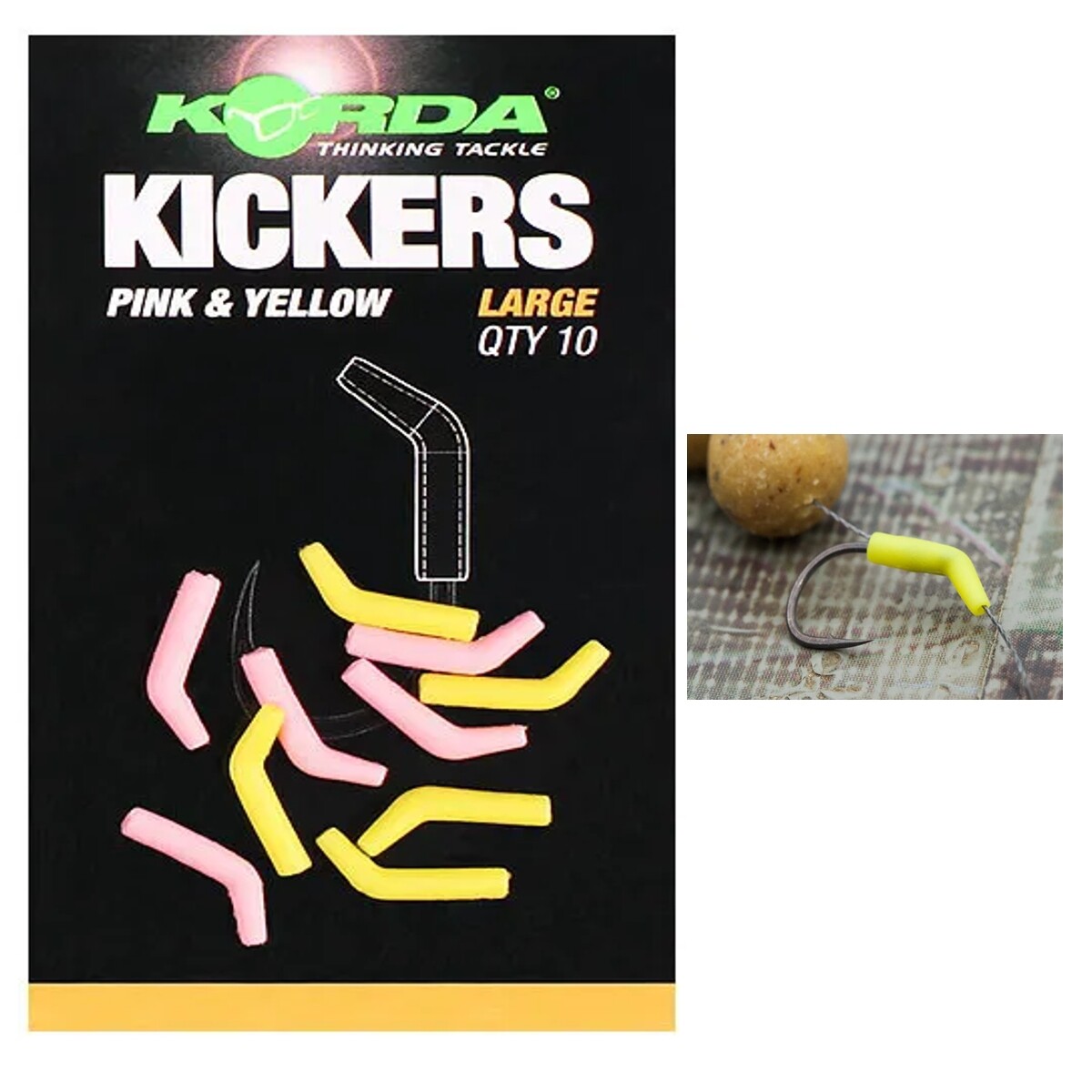 Korda Kickers Large Yellow Pink White Fishing Help Improve the Hooking Potential
