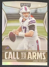 2021 Panini Playoff Josh Allen Silver Prizm Call To Arms #CA-JAL Football Card