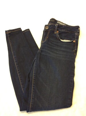 Aeropostale Low-Rise Jean Jegging Size 6 Blue Distressed Dark Wash #1907