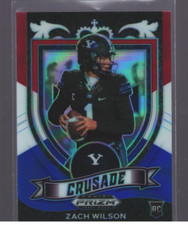 2021 Panini Prizm Draft Picks Prizms Red White and Blue #168 Zach Wilson C