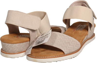 Skechers Bobs Desert Kiss Womens Espadrille Comfort Sandals Off White US Size 11