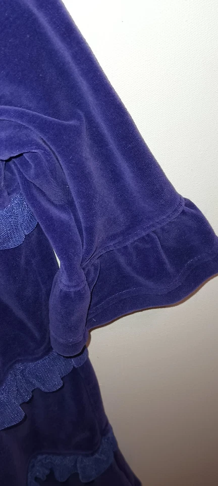 Vestido boho Hanna Andersson para niñas talla 4 mezcla de algodón púrpura cuello redondo manga corta Foto 4 de 4