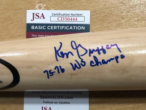 Ken Griffey Sr AUTOGRAFO FIRMATO 1975-76 WSC BIG STICK BAT CINCINNATI REDS JSA B