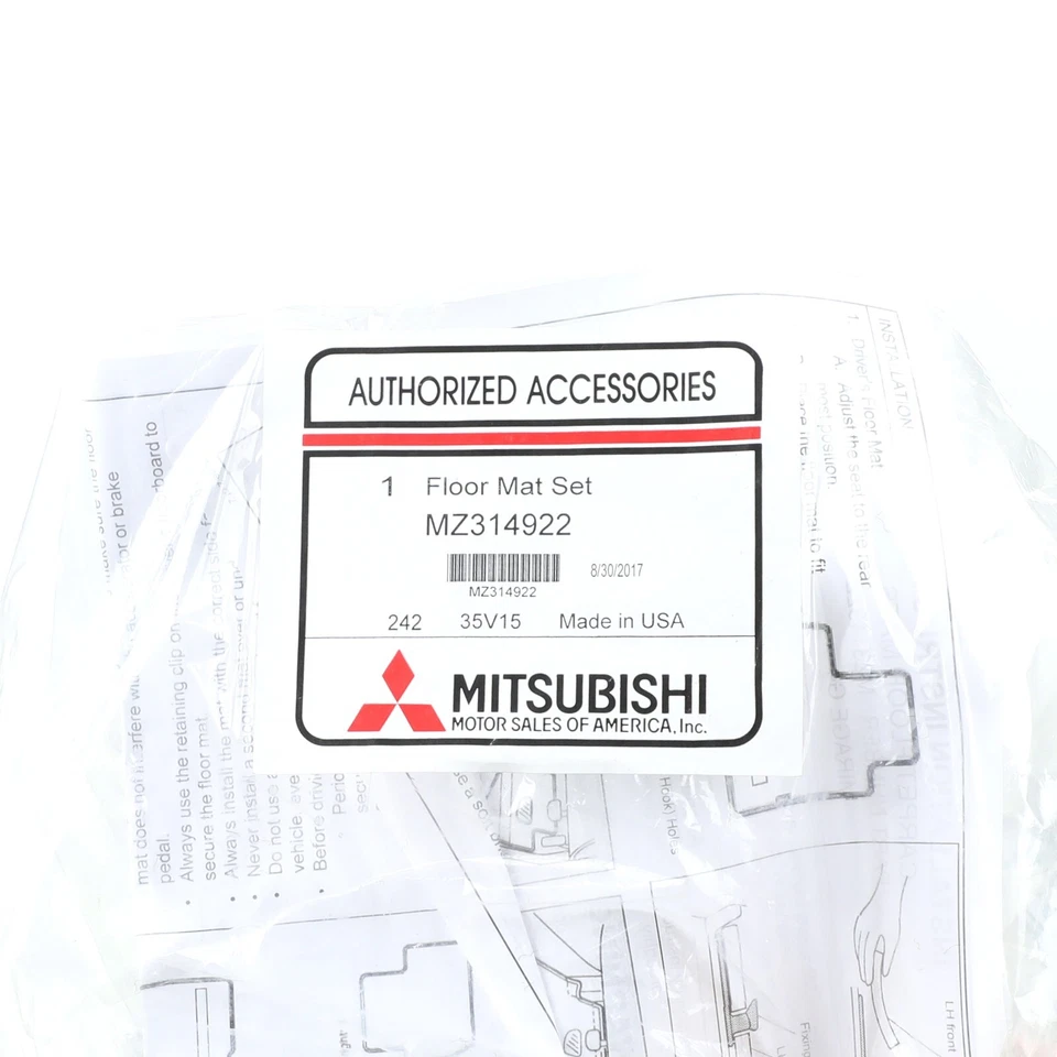 Juego de alfombrillas alfombrillas originales Mopar 2014-2020 Mitsubishi Outlander MZ314659 Foto 4 de 4