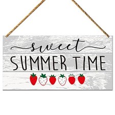 Hello Summer Sign Decor for Front Door, Sweet Summer Time, Farmhouse Summer C