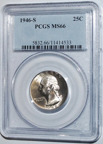 ***1946-S MS 66 SILVER Washington Quarter (Combined and Low shipping)***