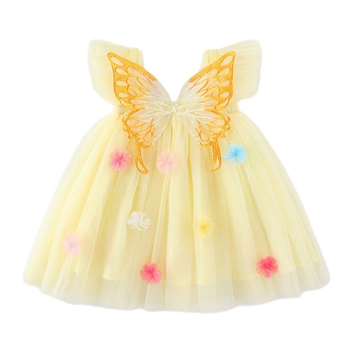 Baby Girls Princess Dress Flowers Tutu Pageant Party Photography Fake Butterfly - Picture 5 of 64