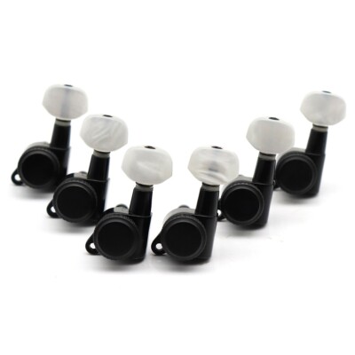 Wilkinson 6L Guitar Locking tuning peg machine head w/pearl botton JNP7 Black