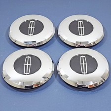 2003-2005 Lincoln Aviator 3563 17 6 Spoke Wheel Chrome Center Caps Used Set4