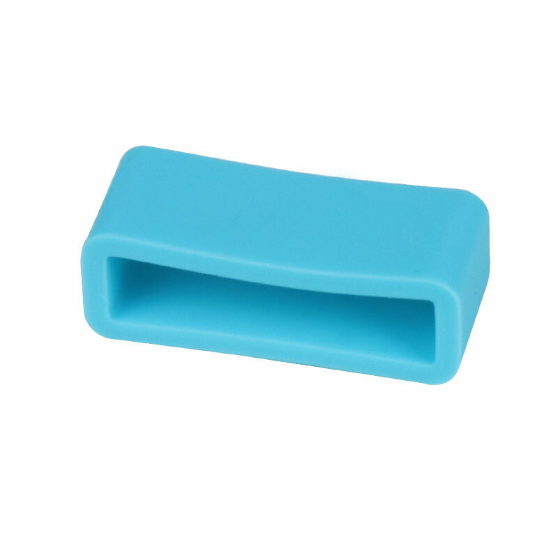 5pcs Colorful Silicone Rubber Watch Strap Band Keeper Holder Hoop