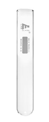 Eisco Labs 20ml Test Tubes, White Printed Specifications, Rimless - 48 Pack