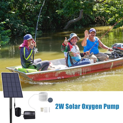 Solar Air Pump Oxygenator Oxygen Aerator For Garden Fish Tank Pond Aquarium S1M1 - Picture 9 of 11