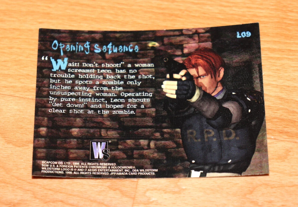 1998 Resident Evil Wildstorm Trading Card Capcom Opening Sequence Claire L09 - Image 2 of 4