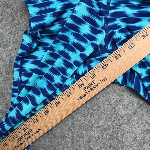 Leggings Nike Dri-Fit donna taglia XS blu stampa Capris tasca con cerniera atletico - Foto 12 di 12