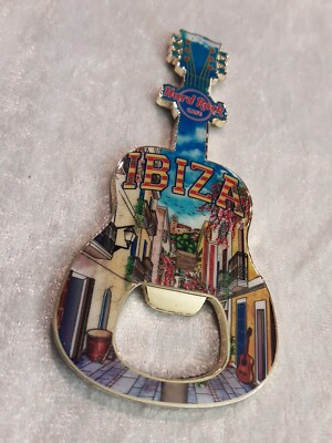 Hard Rock Cafe Bottle Opener Magnet Ibiza Version 2 Different Plus Red Logo