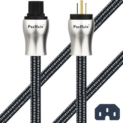 Audiophile Audio Power Cable 12AWG OFC US HiFi 3 Prong Ac Power Cord Replacement