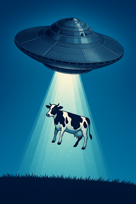 HO Scale UFO Flying Saucer Model - 1:87 Alien Space Ship