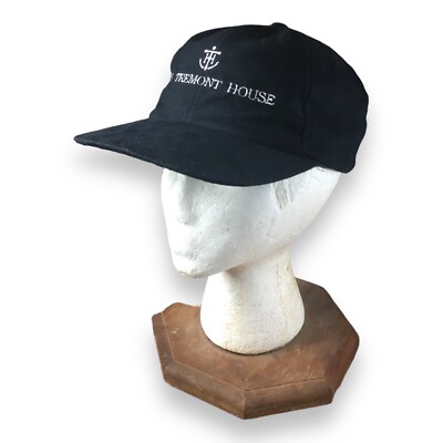 2️⃣点 The Fremont House Black Strapback Hat Galveston Island Dad Cap
