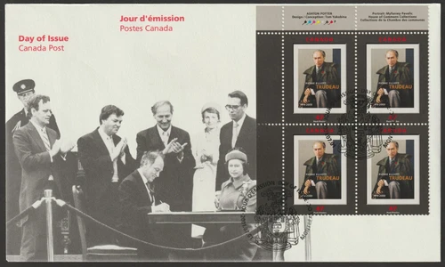 Canada #1909, Pierre Elliott Trudeau, UL PB, Official First Day Cover, FDC 2001