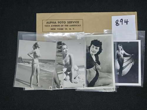 EVEN PIECES 2 1/2 X 3  PHOTES OF SWIM SUIT LADIES DONE BY ALPHA FOTO SERVICE