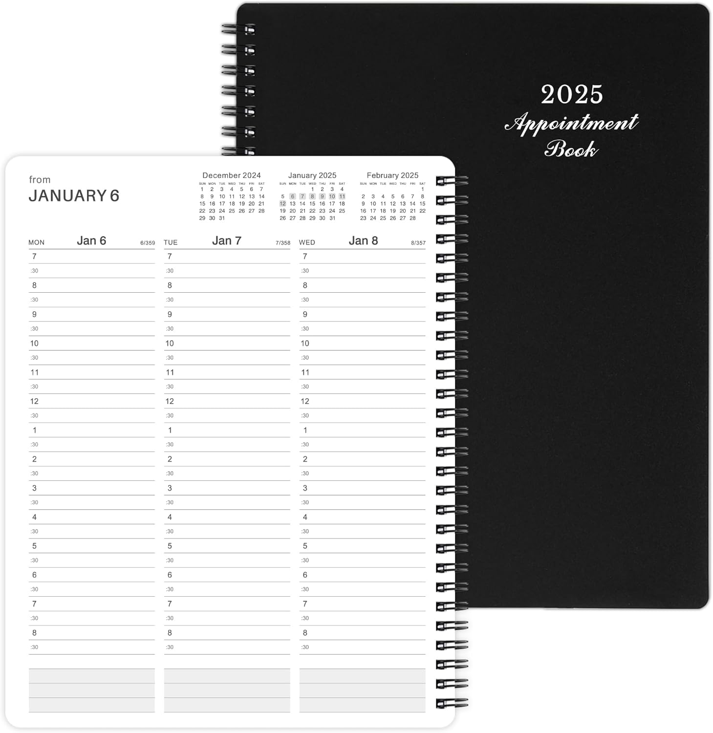 2025 Weekly Appointment Book & Planner - Jan 2025 - Dec 2025, 2025 Daily Hourly
