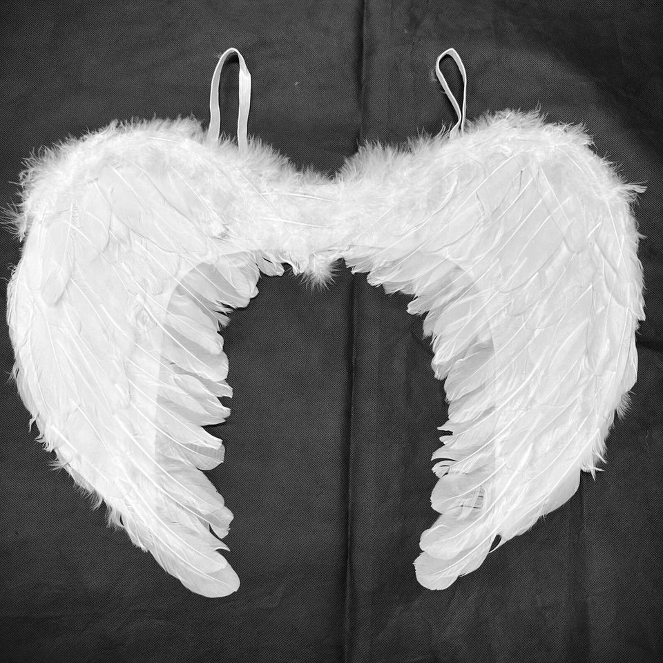 Déguisement fantaisie Halloween ailes d'ange plume blanche nuit poule Noël - Photo 1/1
