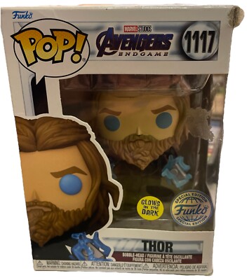 Funko Pop! Marvel Avengers Endgame Thor GITD Special Edition #1117 Wackelkopf 