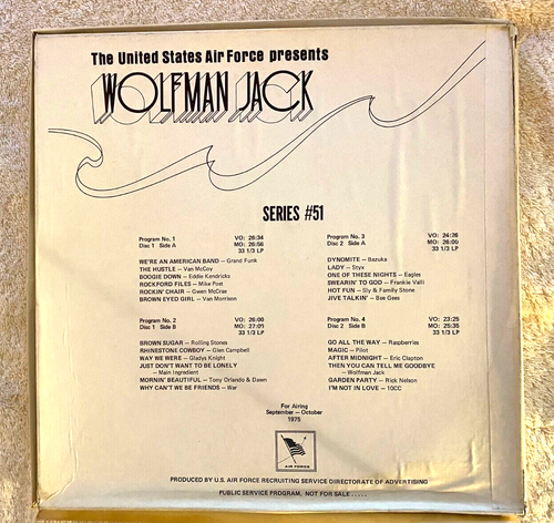 9-10/75 #51 WOLFMAN JACK: BAZUKA, STYX, WOLFMAN JACK, 10CC, WAR, FRANKIE VALLI - Picture 2 of 4