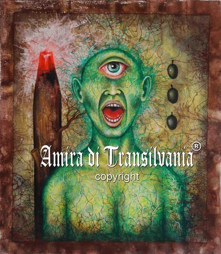art paintings mythology original canvas figure portrait men eye green olives art - Picture 7 of 24