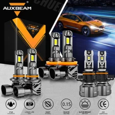 For Chevy Silverado 1500 2007-2015 AUXBEAM Canbus LED Headlight Hi/Low Fog Light