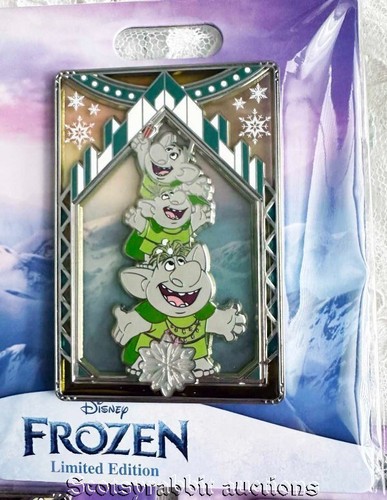 PINK A LA MODE FROZEN LE 300 Oaken Rock Trolls & Kristoff Stained Glass PINS - Picture 8 of 13