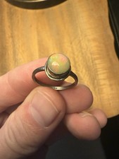 Natural Ethiopian Welo Opal Ring Stamped 925 Size 8.5