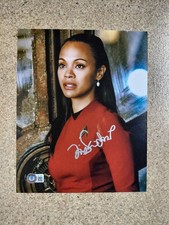 Zoe Saldana signed 8x10 Photo Beckett COA Star Trek Sexy Authentic Autograph