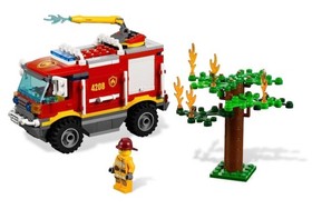 LEGO City 4208 4x4 Fire Truck 100% Complete Retired Forest Fire Firefighter