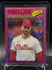 Bryce Harper 2026 Topps Heritage Chrome Pink Sparkle #72 - Philadelphia Phillies