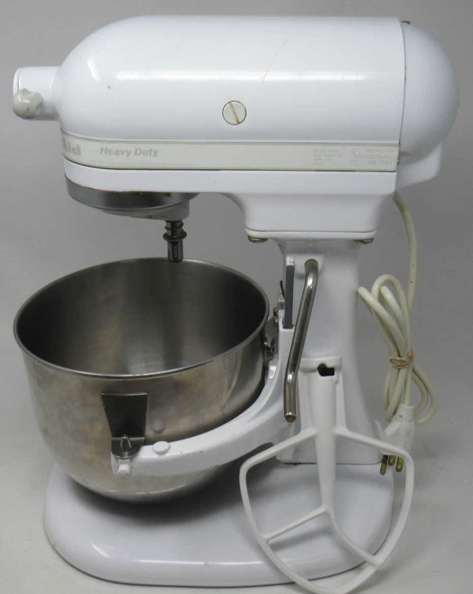 KITCHENAID HEAVY-DUTY 5-QT BOWL-LIFT STAND MIXER MODEL KSM5 WHITE W/ BEATER VTG
Opens in a new windo