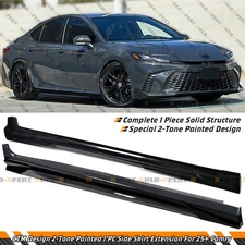 For 25-2026 Toyota Camry CTM Underground Gray Black 2-Toned Side Skirt Extension