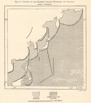 Kurven der Ostasiatischen Küste & Inseln Russland Japan China. Skizzenkarte 1885
