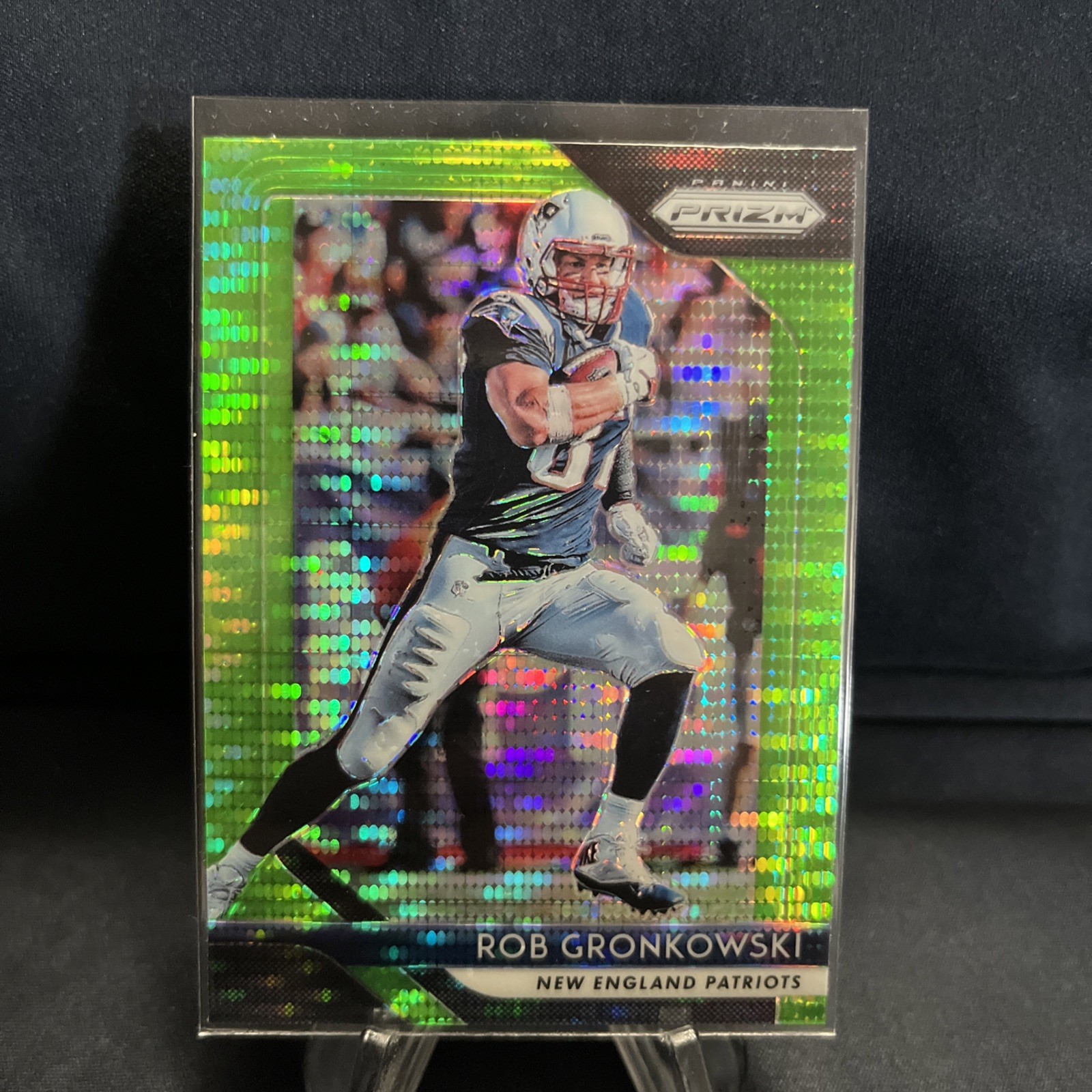 2018 Panini Prizm Rob Gronkowski Green Pulsar #70 New England Patriots