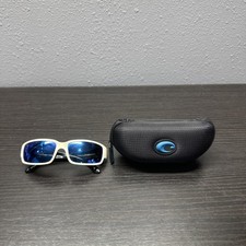Costa Del Mar Caballito CL30 Sunglasses White Black One Lens Deep Scratch W/case