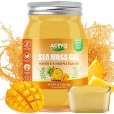  18 OZ Irish Sea Moss Gel Raw Vegan Mango Pineapple Flavor 102 Vitamins and ...