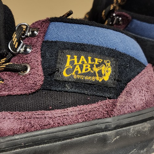 Vans Half Cab Pro Men 7.5 Outdoor Purple Black Metal Eyelet Suede PopCush Rare - Picture 8 of 10